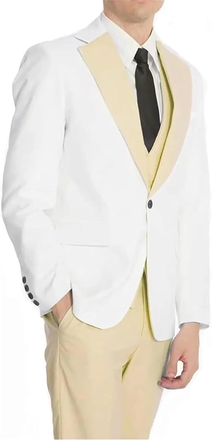 Mens Suit Slim Fit,Wedding Suits for Men Slim Fit Man Suits Men Suits Regular Fit 3 Piece Jacket Blazer Groom Tuxedo