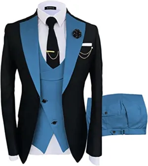 Mens Suit Slim Fit,Wedding Suits for Men Slim Fit Man Suits Men Suits Regular Fit 3 Piece Jacket Blazer Groom Tuxedo