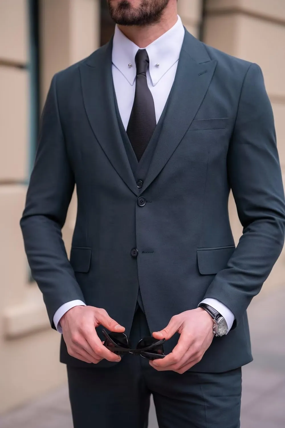 Mens Suits 3 Piece Suit Men Slim Fit Suits for Men Elegant Suits Formal Business Wedding Prom