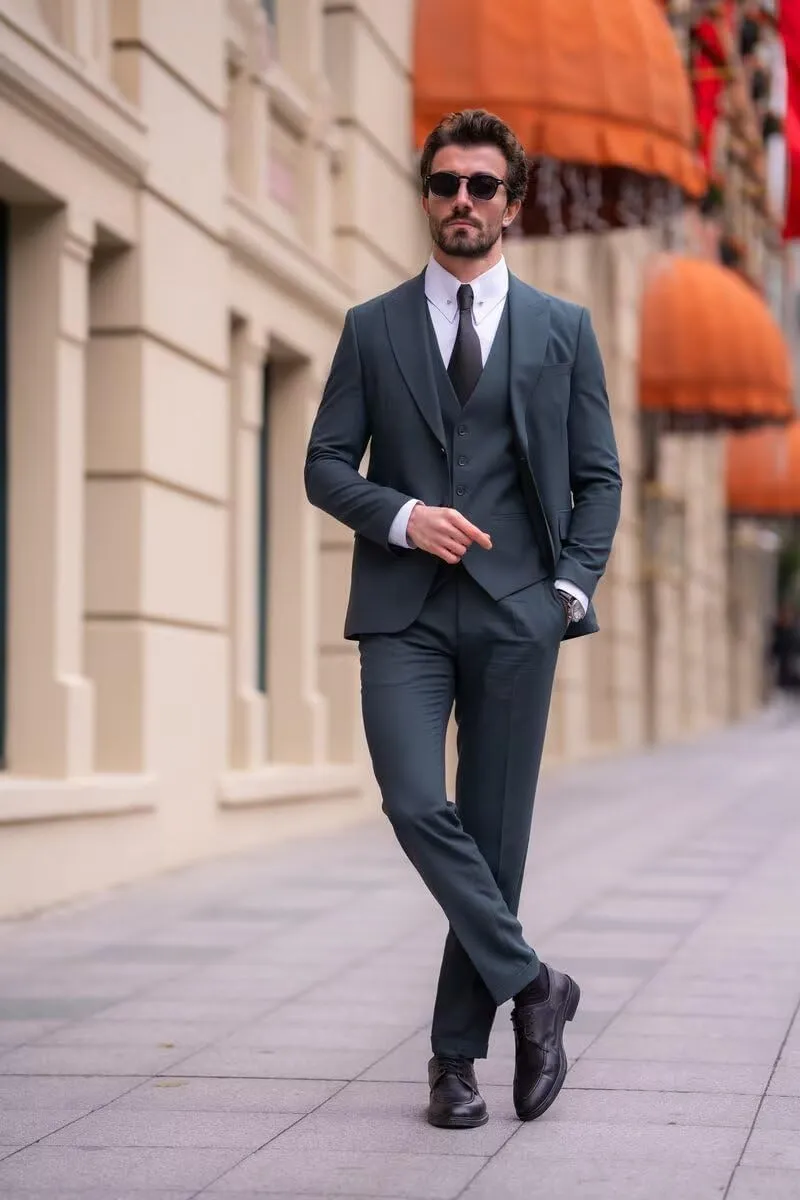 Mens Suits 3 Piece Suit Men Slim Fit Suits for Men Elegant Suits Formal Business Wedding Prom