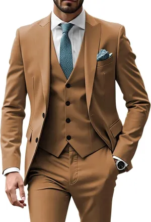 Mens Suits 3 Piece Suit Men Slim Fit Suits for Men Elegant Suits Formal Business Wedding Prom