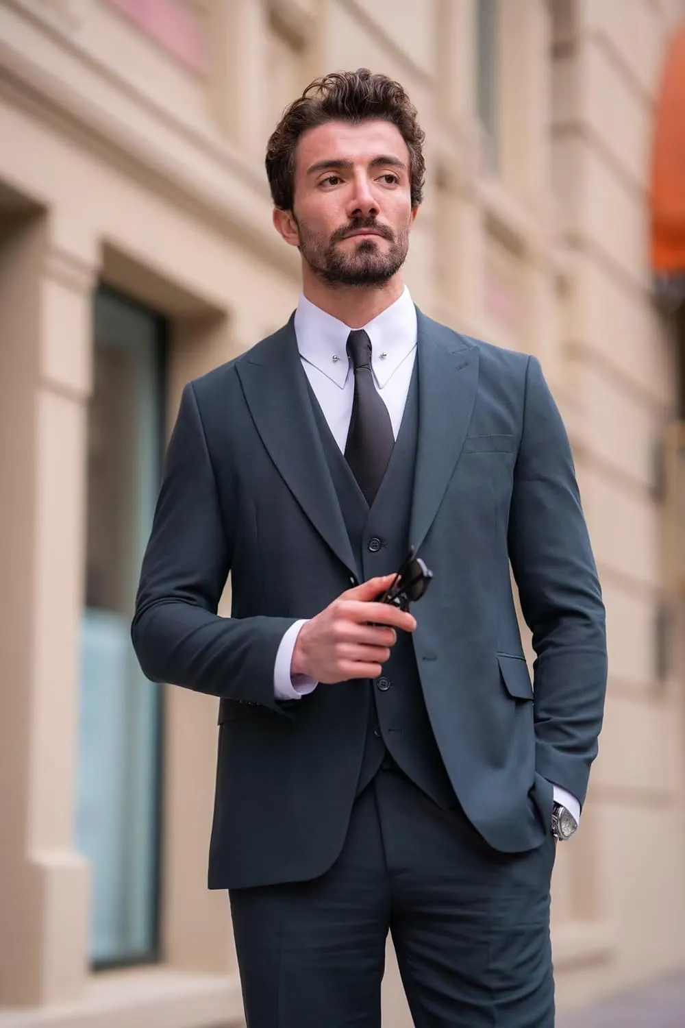 Mens Suits 3 Piece Suit Men Slim Fit Suits for Men Elegant Suits Formal Business Wedding Prom