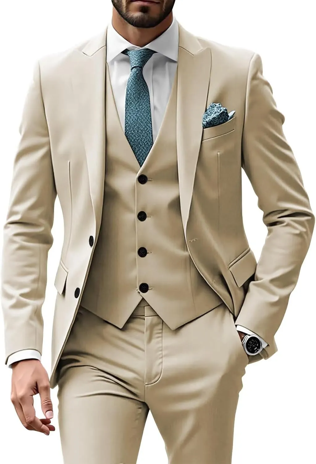Mens Suits 3 Piece Suit Men Slim Fit Suits for Men Elegant Suits Formal Business Wedding Prom