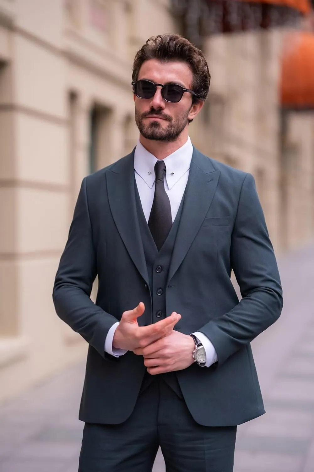 Mens Suits 3 Piece Suit Men Slim Fit Suits for Men Elegant Suits Formal Business Wedding Prom