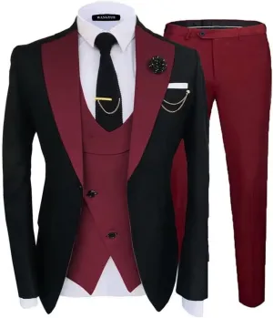 Men's Suits Tuxedo Suits Slim Fit 3 Piece Suits Outfits for Men Wedding Prom Suits Set
