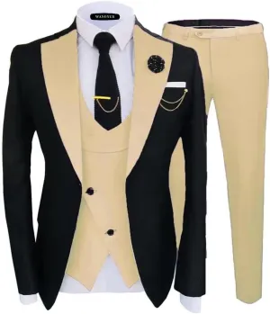 Men's Suits Tuxedo Suits Slim Fit 3 Piece Suits Outfits for Men Wedding Prom Suits Set