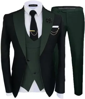 Men's Suits Tuxedo Suits Slim Fit 3 Piece Suits Outfits for Men Wedding Prom Suits Set