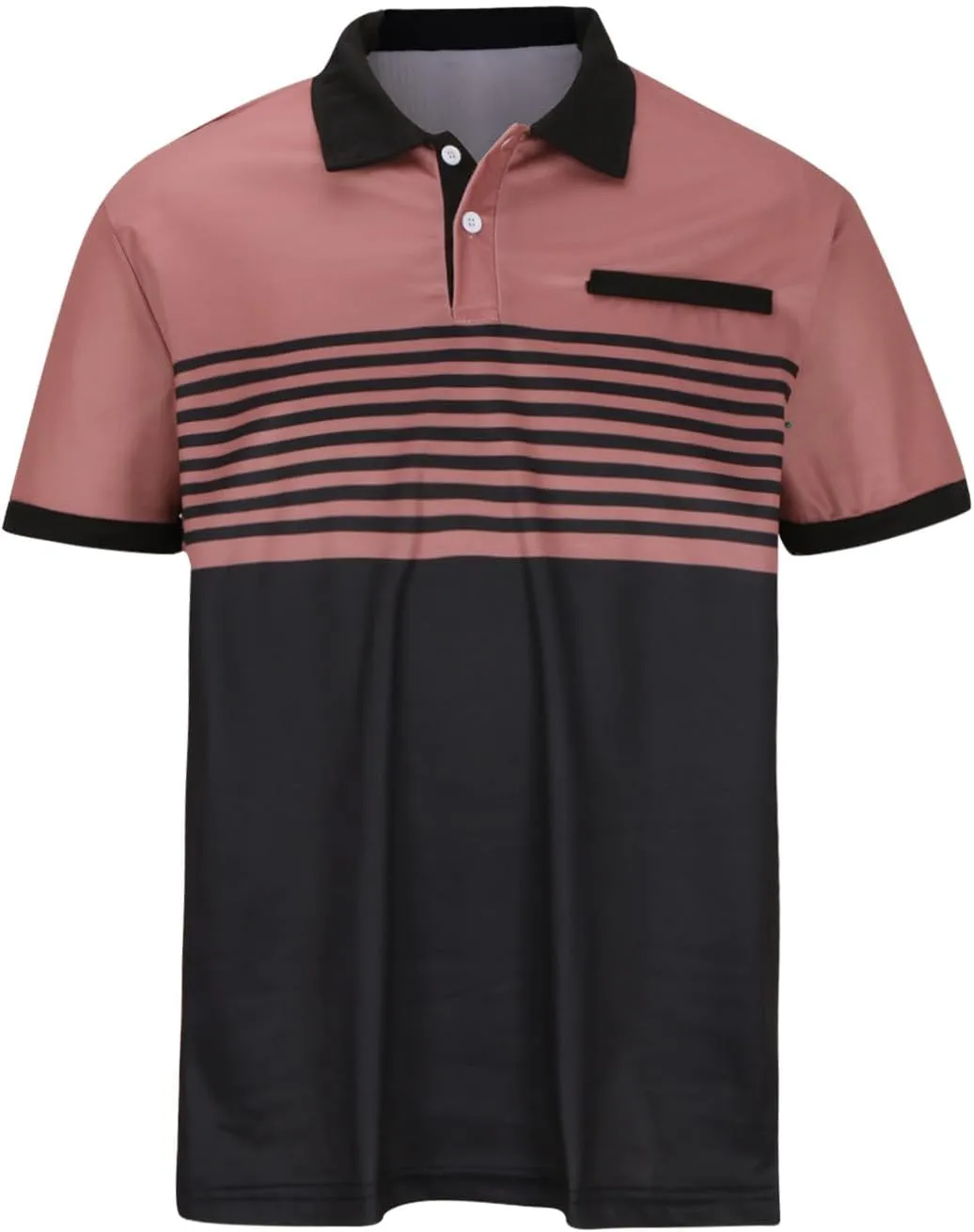 Men's Summer Casual Stylish Polo Shirts Zip-Up Lapel Short-Sleeved Tops Workout Sports Tops Classic Golf Shirts