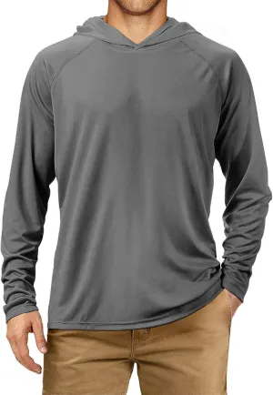 Men's Sun Protection Shirts UV UPF 50  Long Sleeve Summer Silm Fit Hoodies Outdoor Outfits Fishing Swimming Running