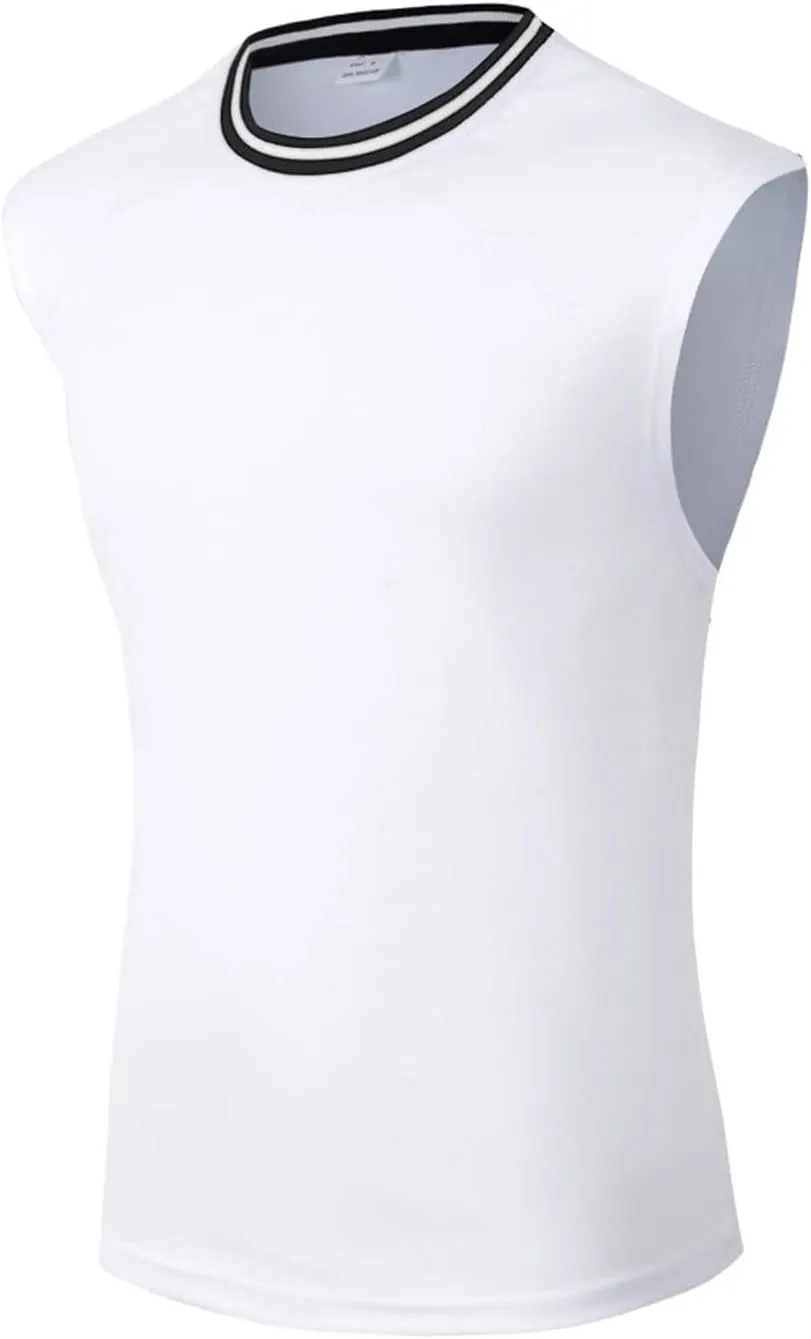 Men's Tank Top Casual Sleeveless Gym Muscle Cut Off Shirts Cotton Dry Fit Moisture Wicking Athletic Workout Shirt