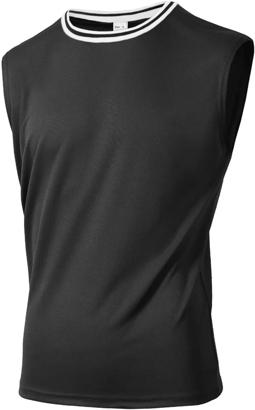 Men's Tank Top Casual Sleeveless Gym Muscle Cut Off Shirts Cotton Dry Fit Moisture Wicking Athletic Workout Shirt