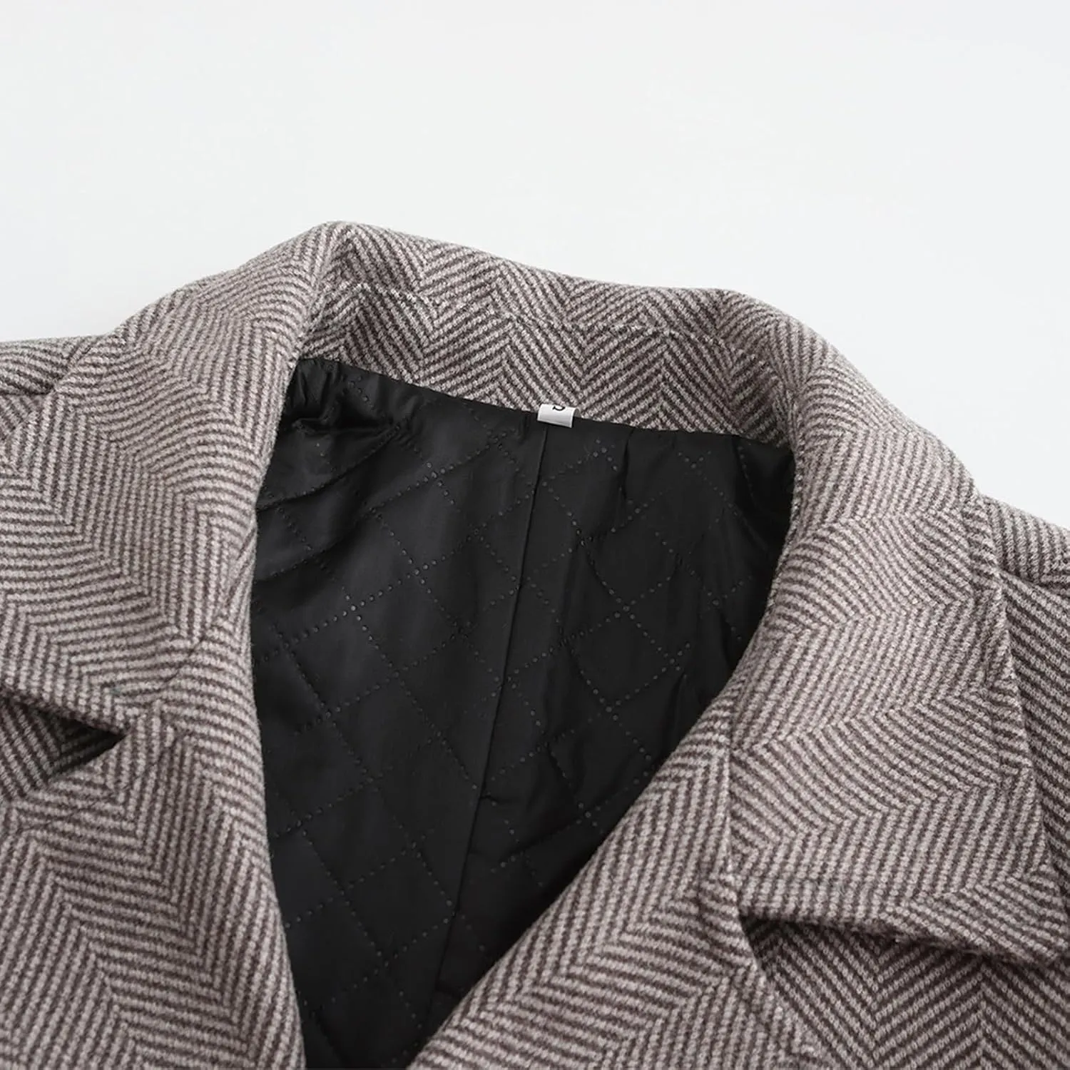 Men's Trench Coat Warm Windproof Overcoat Winter Coat for Men Casual Windbreaker Classic Pea Coat Long Jackets
