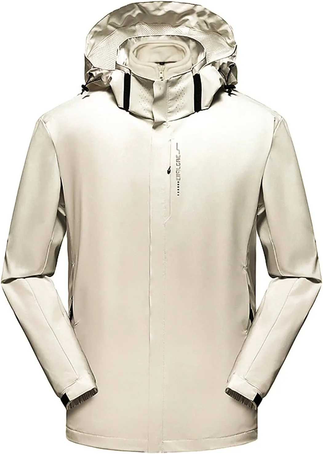 Mens Windproof Jacket Waterproof Lightweight Mountain Sport Jackets for Men Fleece Lined Hooded Windbreaker Raincoat