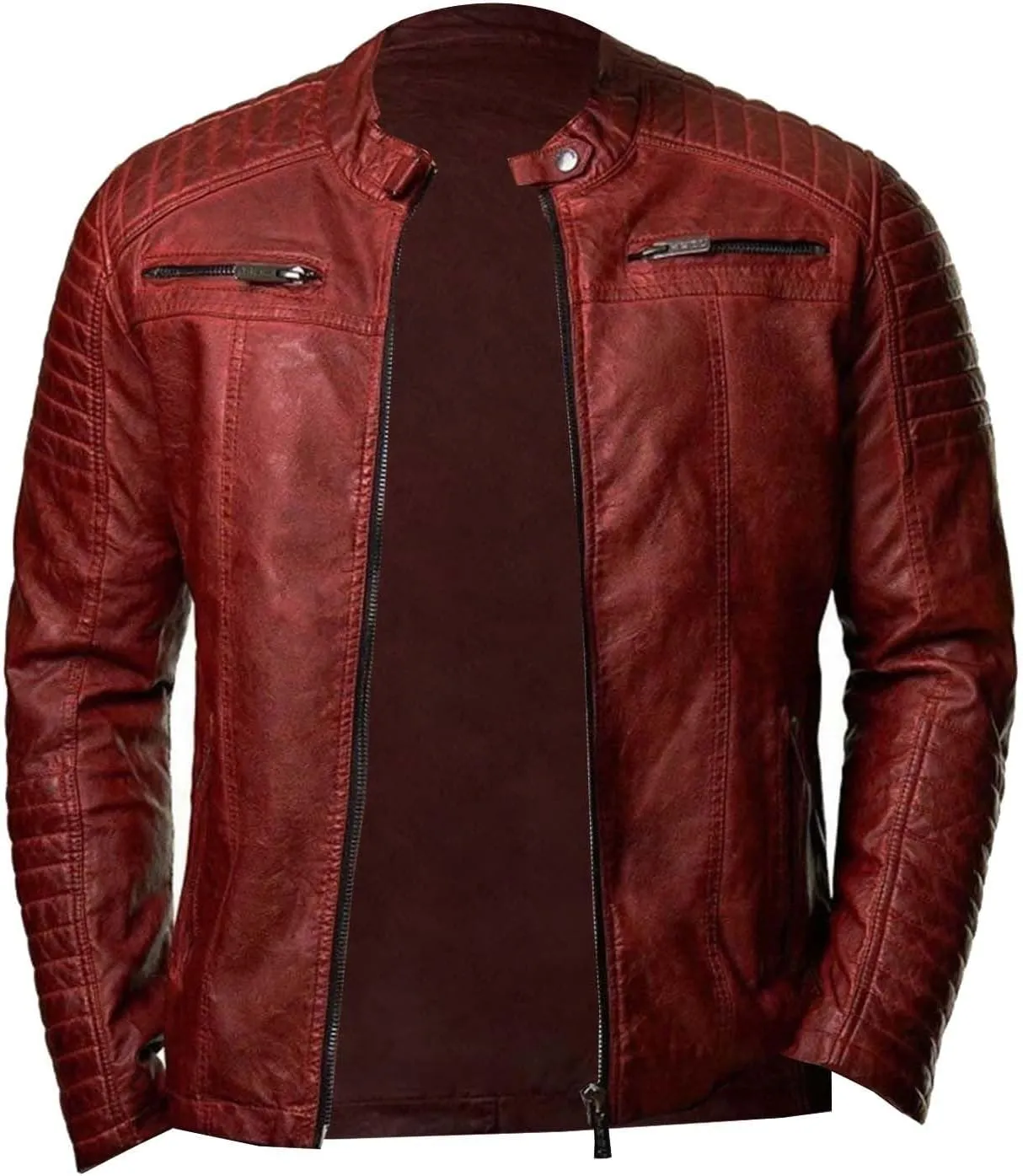 Mens Winter Jacket Casual Solid Coat Simple Sports Zipper Coat Pocket Baseball Clothes Flying Jacket Ski Jacket Men