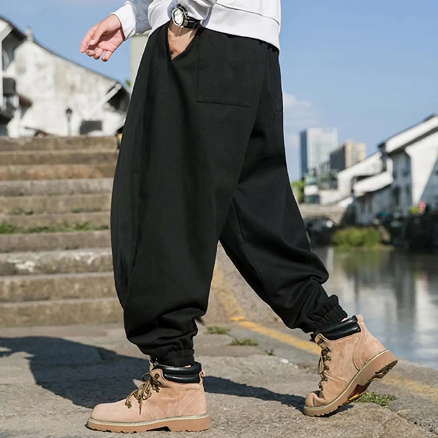 Mens Workout Cargo Sweatpants Pants with Pockets Pants for Men Work Pants for Men Sweat Pants for Man Mens Work Pants