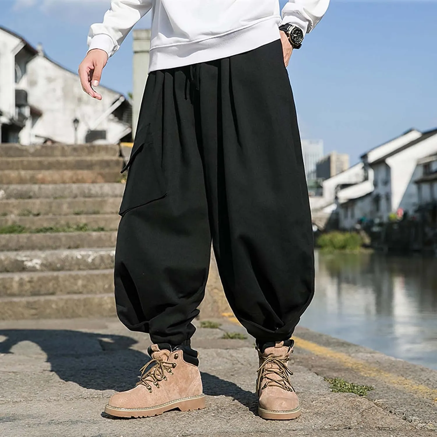 Mens Workout Cargo Sweatpants Pants with Pockets Pants for Men Work Pants for Men Sweat Pants for Man Mens Work Pants