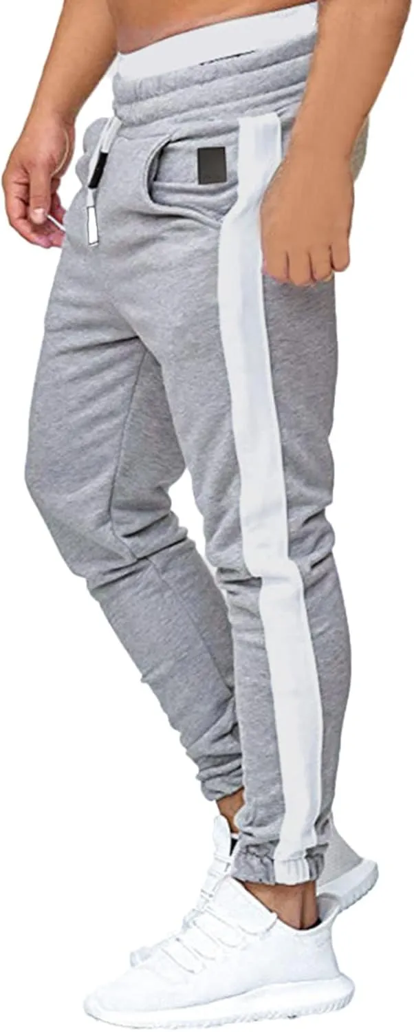 Mens Workout Cargo Sweatpants Printed Overalls Casual Pocket Sport Work Casual Trouser Pants Mens Casual Work Pants