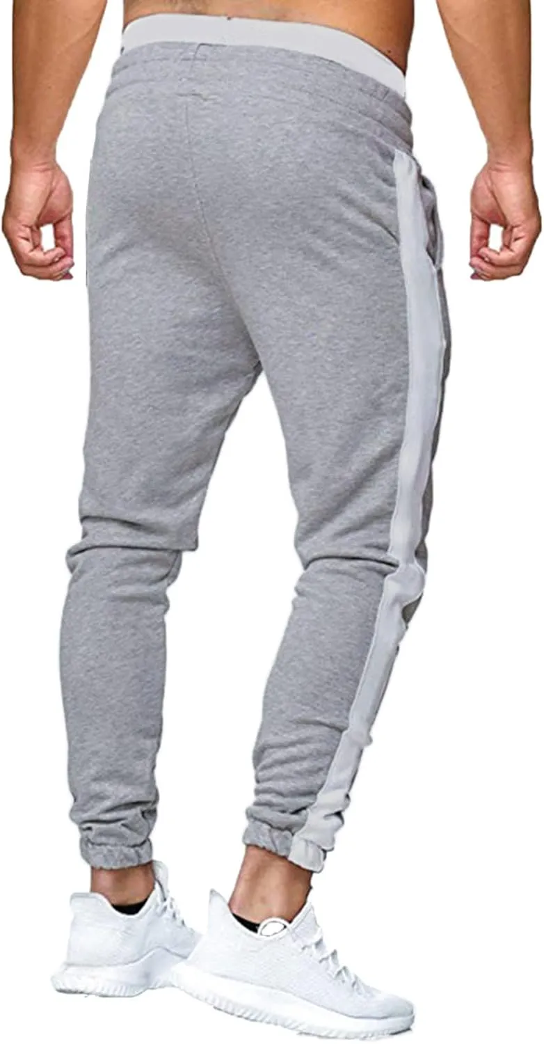 Mens Workout Cargo Sweatpants Printed Overalls Casual Pocket Sport Work Casual Trouser Pants Mens Casual Work Pants
