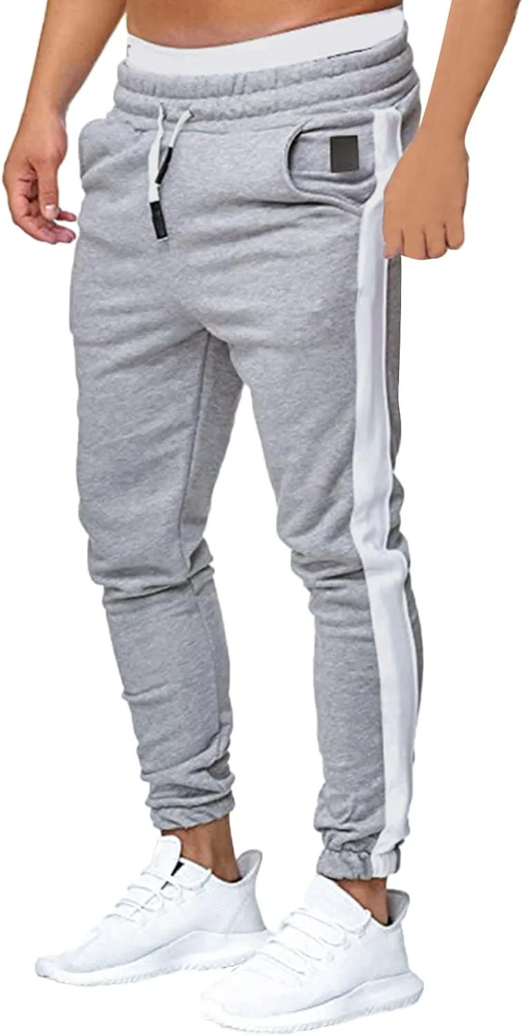 Mens Workout Cargo Sweatpants Printed Overalls Casual Pocket Sport Work Casual Trouser Pants Mens Casual Work Pants