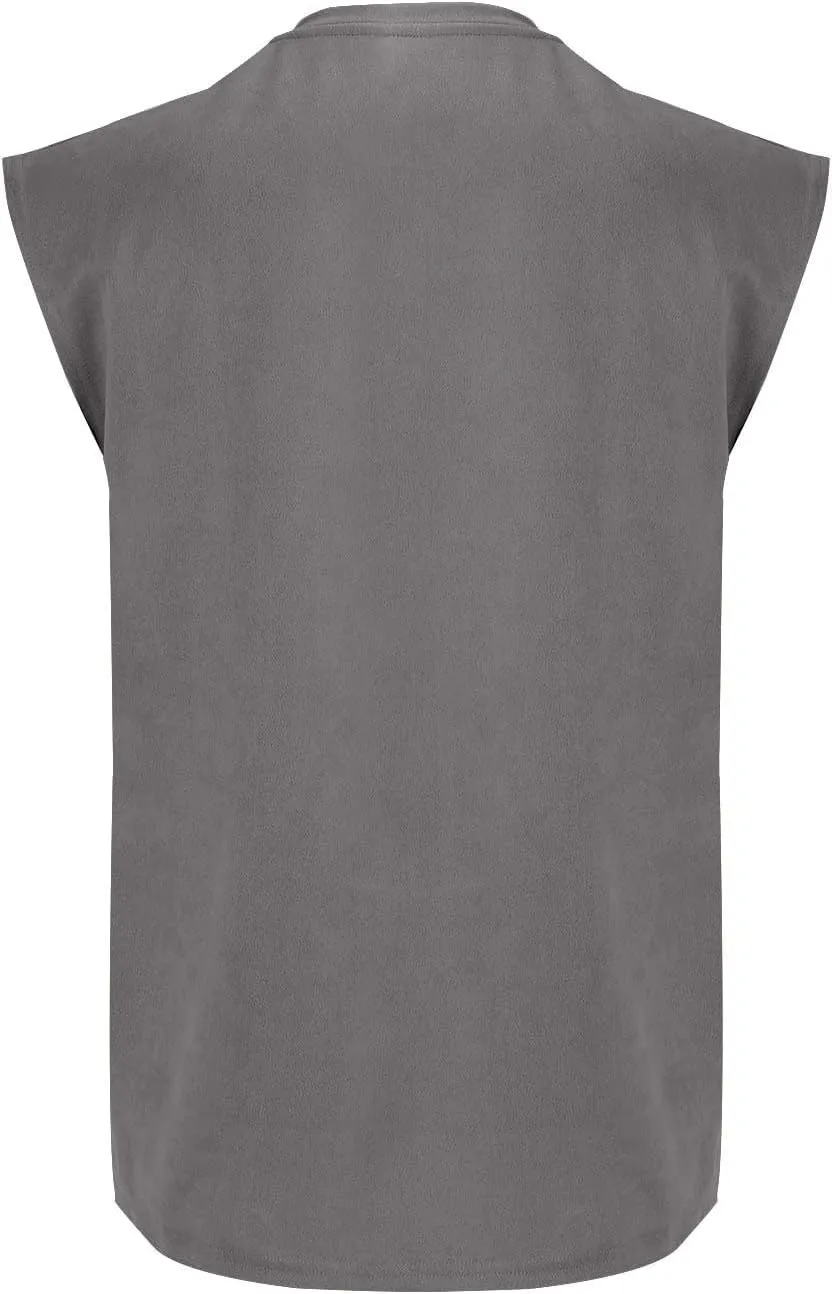 Mens Workout Tank Tops Big and Tall Quick Dry Muscle Cut Tee Shirts Sleeveless UPF 50  Sweat Shirt Basic Summer Tops