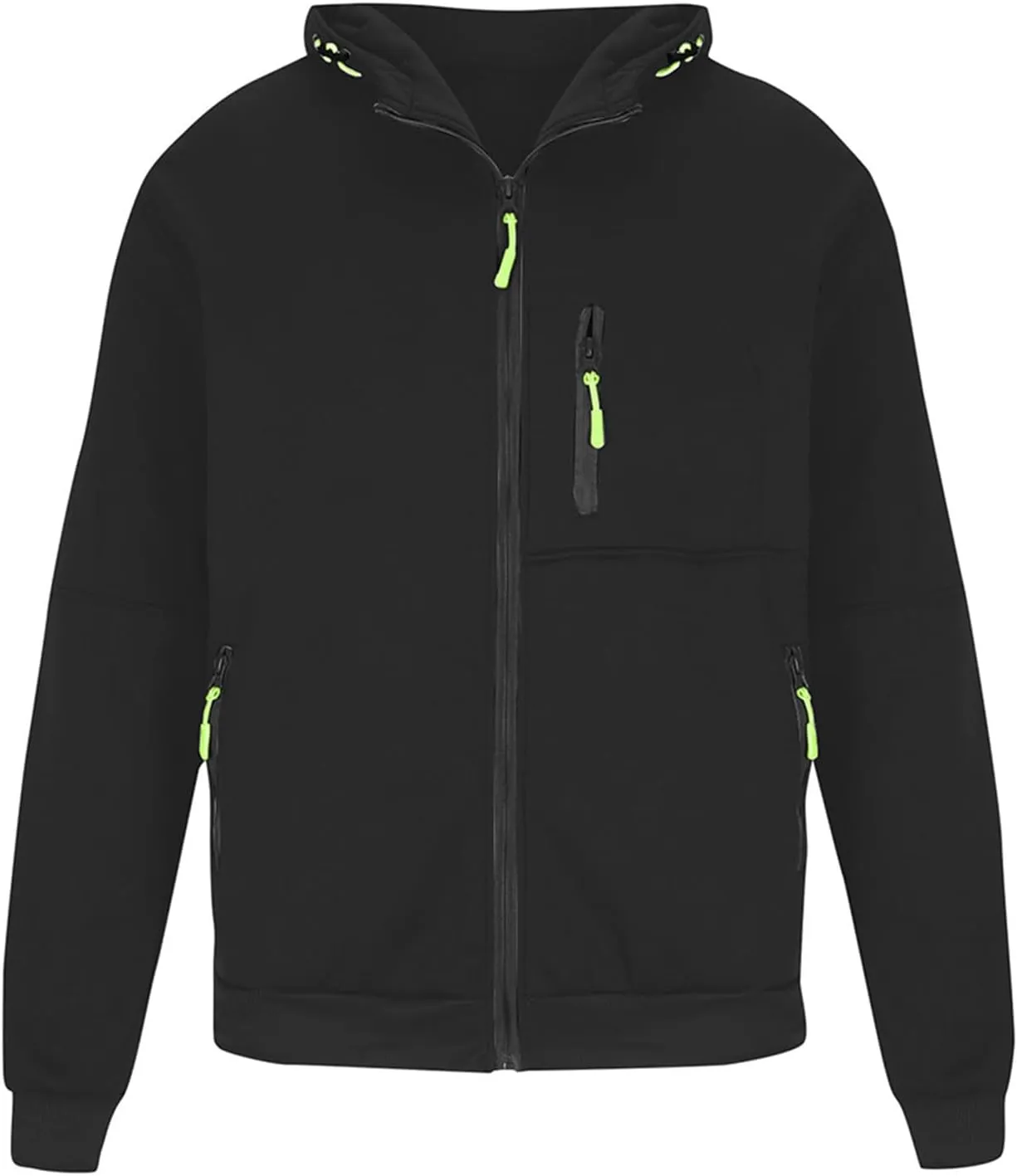 Mens Zip up Hoodie Casual Cotton Big and Tall Lightweight Work Sweatshirts Hoodies with Pockets