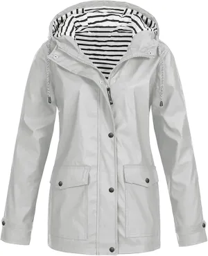 Open Front Belted Long Jacket Hooded Solid Women Coat Rain Raincoat Women'S Coat Trench Coats for Women Peacoat