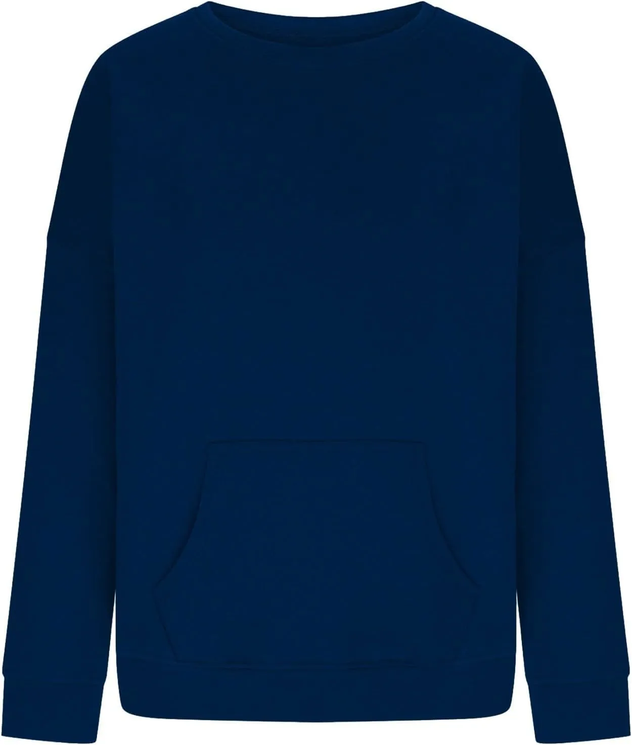 Oversized Crewneck Sweatshirts Fall Loose Fit Pullover Sweater with Pockets Fashion Street Cozy Activewear Tunics Tops