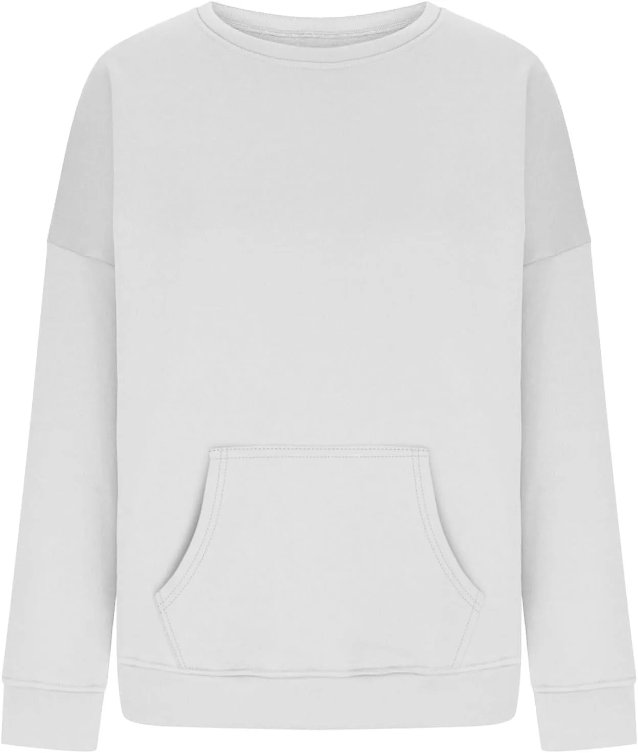 Oversized Crewneck Sweatshirts Fall Loose Fit Pullover Sweater with Pockets Fashion Street Cozy Activewear Tunics Tops