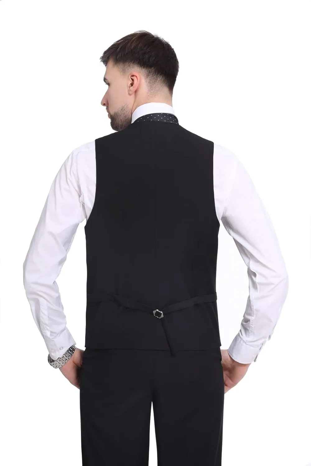 P&L Men's 3-Piece Classic Fit Dress Suits Tuxedo Blazer Jacket Tux Vest & Pants Set