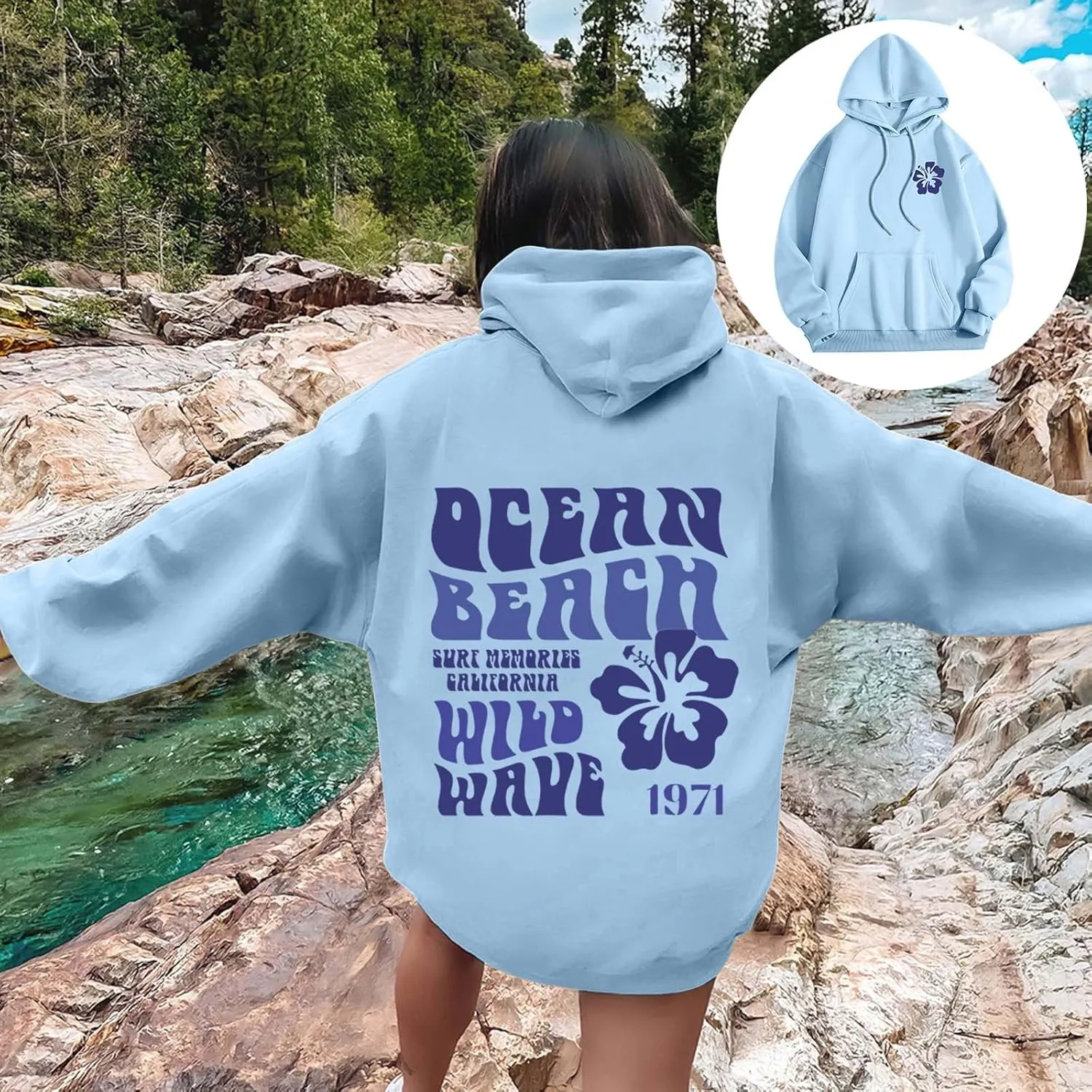 Pink Hoodie for Teen Girls Long Sleeve Preppy Casual Graphic Sweatshirts Drawstring Pullover Cute Oversized Hoodie