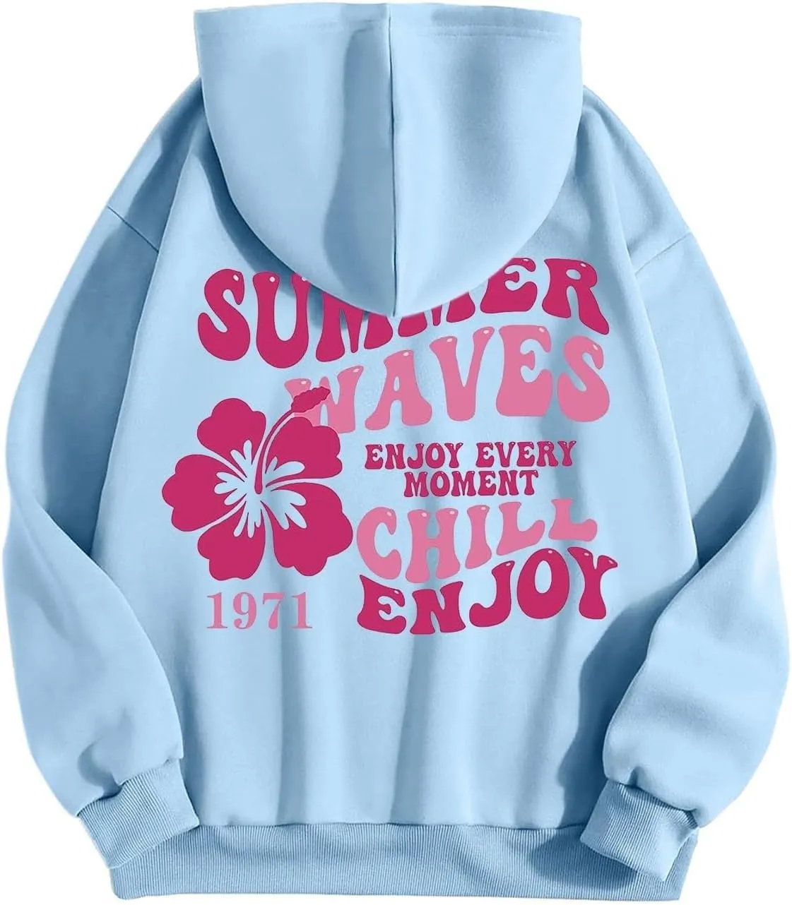 Pink Palm Hoodie Womens Long Sleeve Sweatshirt Trendy Graphic Drawstring Pullover Fall Outfits Y2k Preppy Clothes