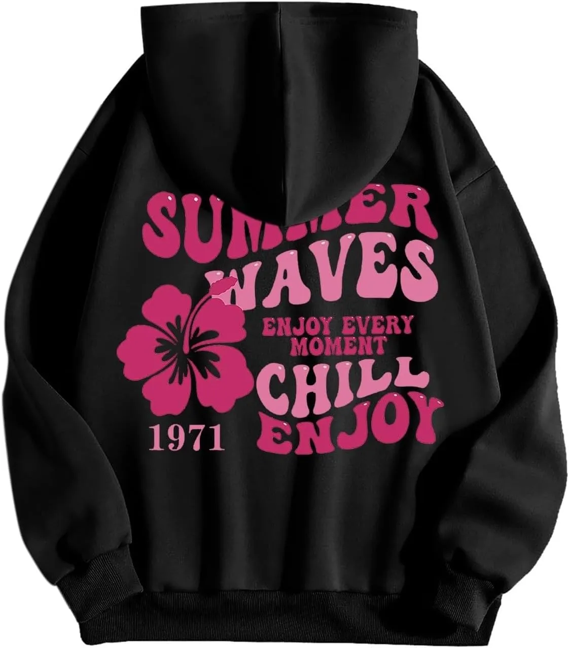 Pink Palm Hoodie Womens Long Sleeve Sweatshirt Trendy Graphic Drawstring Pullover Fall Outfits Y2k Preppy Clothes