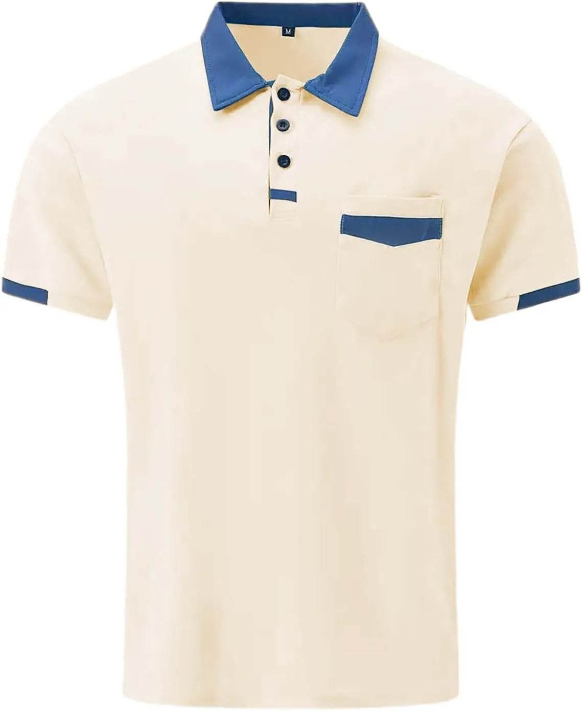 Pique Polo Shirts for Men Classic Button Basic Short Sleeve Performance Casual Golf Shirt Quick Dry Sport Gym T-Shirts