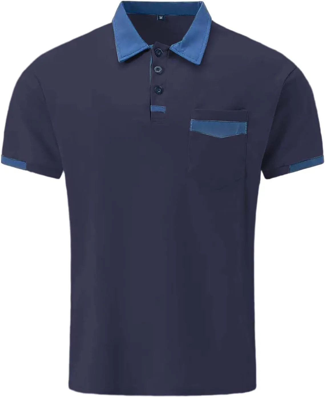 Pique Polo Shirts for Men Classic Button Basic Short Sleeve Performance Casual Golf Shirt Quick Dry Sport Gym T-Shirts