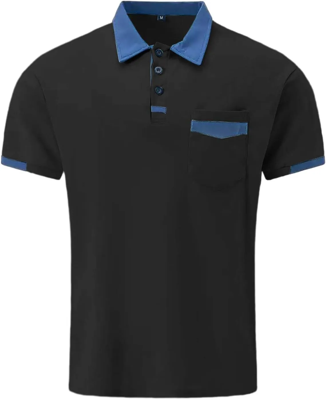 Pique Polo Shirts for Men Classic Button Basic Short Sleeve Performance Casual Golf Shirt Quick Dry Sport Gym T-Shirts