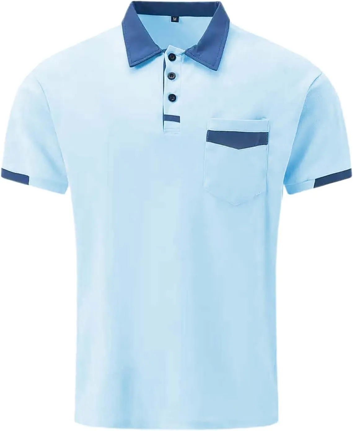 Pique Polo Shirts for Men Classic Button Basic Short Sleeve Performance Casual Golf Shirt Quick Dry Sport Gym T-Shirts