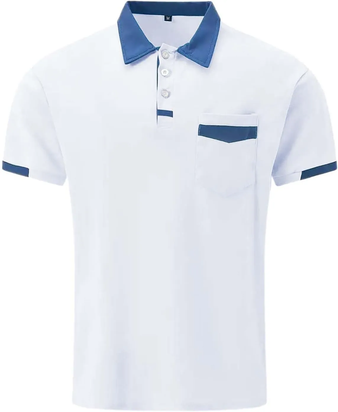 Pique Polo Shirts for Men Classic Button Basic Short Sleeve Performance Casual Golf Shirt Quick Dry Sport Gym T-Shirts