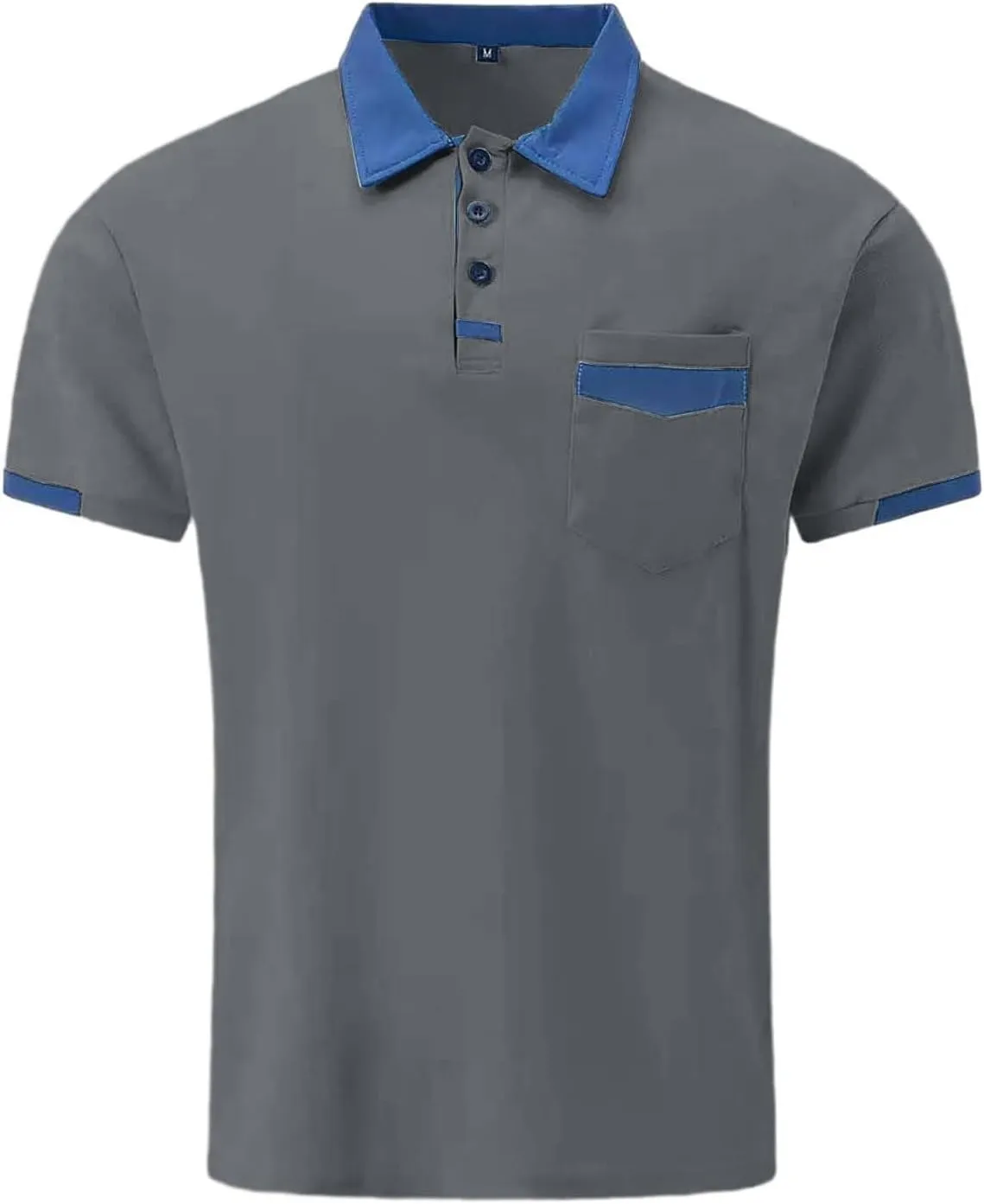Pique Polo Shirts for Men Classic Button Basic Short Sleeve Performance Casual Golf Shirt Quick Dry Sport Gym T-Shirts