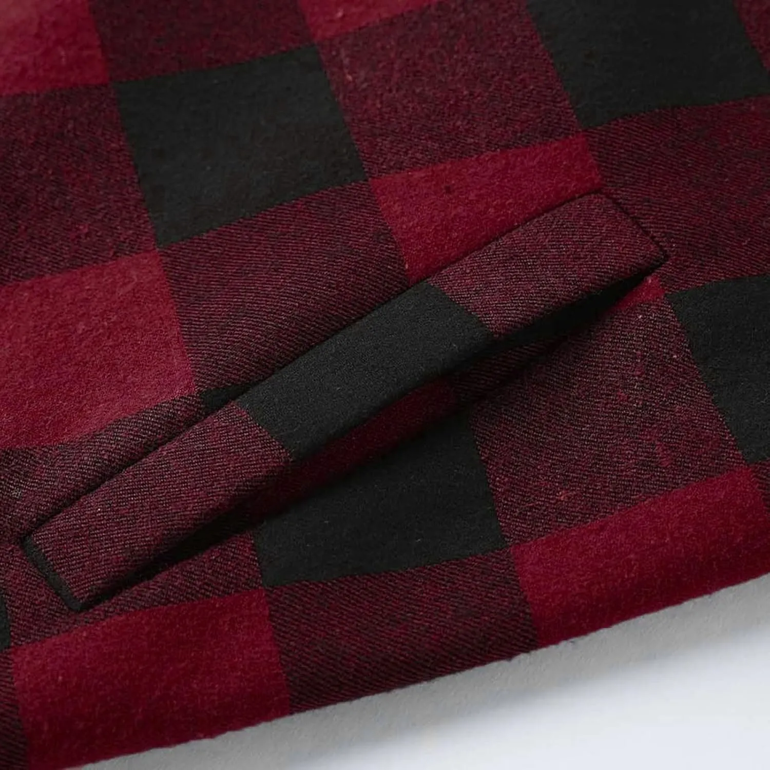 Plaid Hoodies Jackets for Men Relaxed Fit Zip Up Long Sleeve Fleece Lined Casual Plaid Jacket Color Block Patchwork