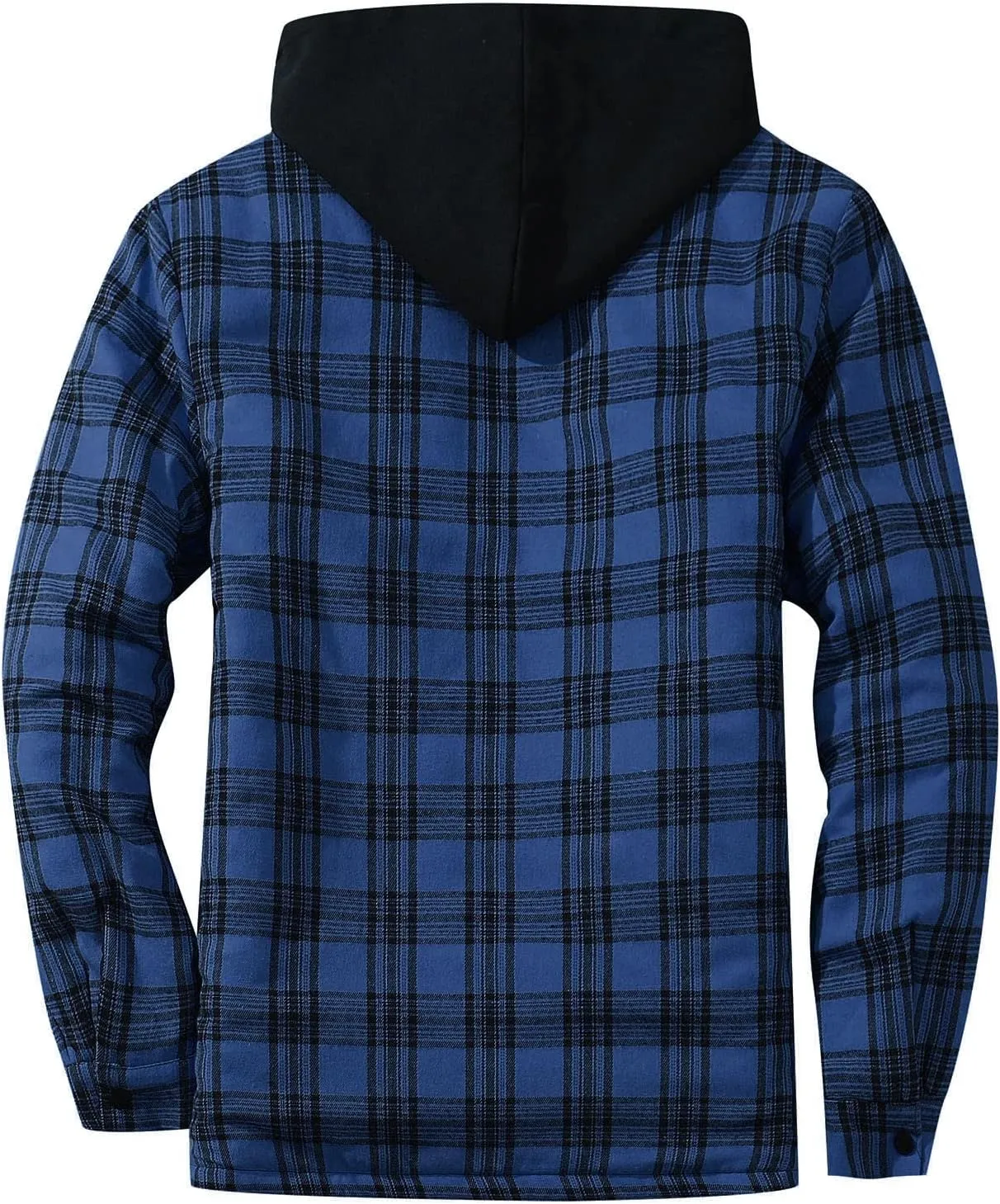 Plaid Hoodies Jackets for Men Relaxed Fit Zip Up Long Sleeve Fleece Lined Casual Plaid Jacket Color Block Patchwork