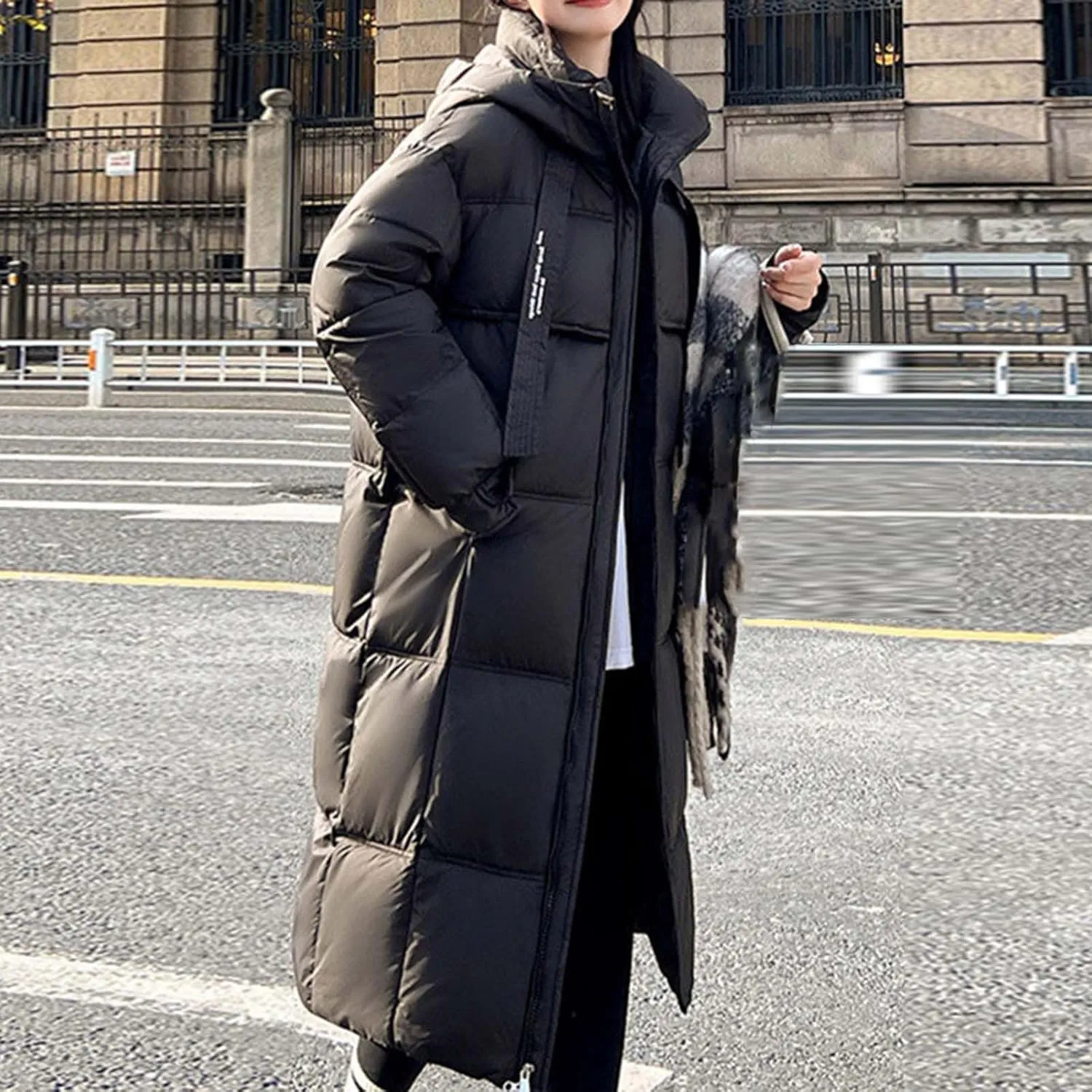 Plus size Thermal Coat for Women Long Length Heavyweight Thicken Down Jackets 2024 Trendy Warm Oversize Puffer Jacket