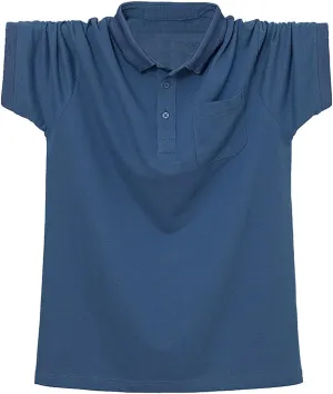 Polo Shirts for Men Short Sleeve with Pocket Quick Dry Performance Golf T-Shirts Summer Casual Tactical Collared Tee