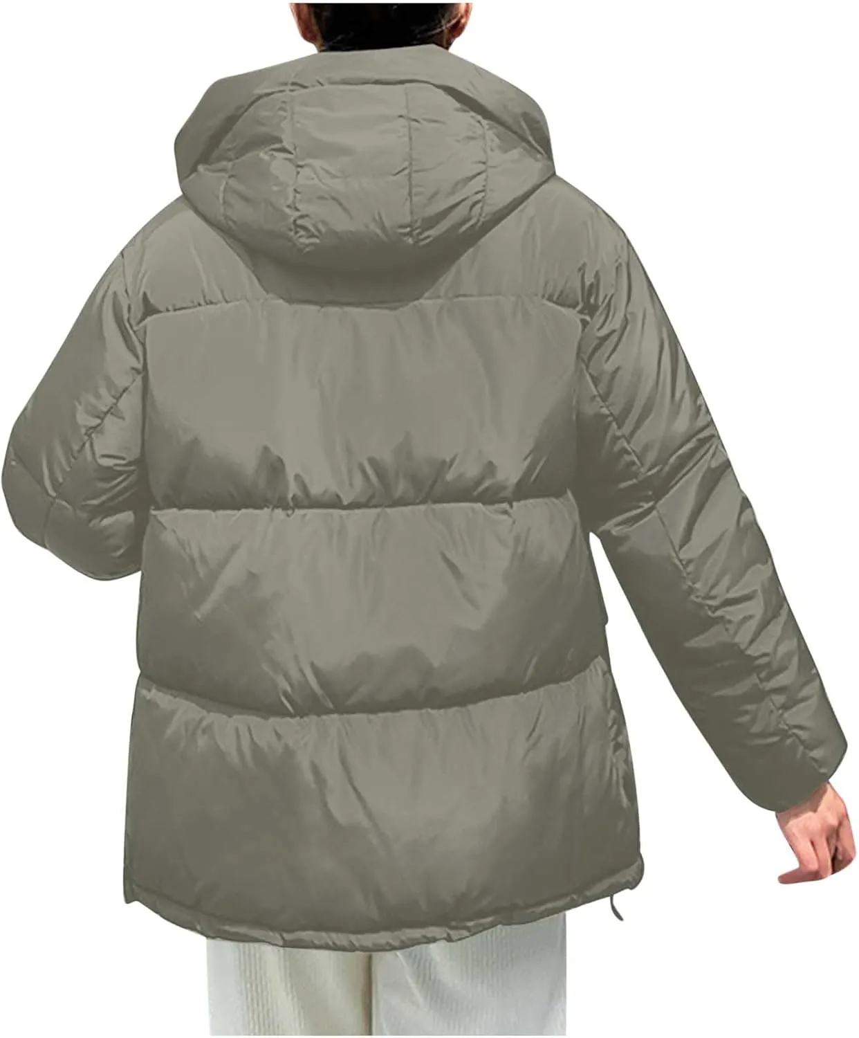 Puffer Jacket Womens Thicken Lightweight Parka Cotton Warm Oversized Fashion Casual Coat 2025 Outfits With Pockets