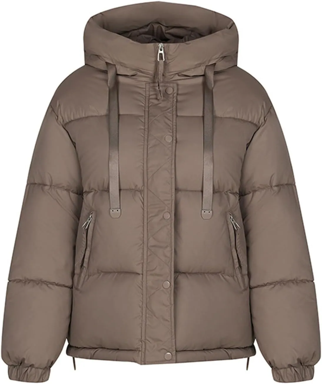 Puffer Jacket Womens Thicken Lightweight Parka Cotton Warm Oversized Fashion Casual Coat 2025 Outfits With Pockets