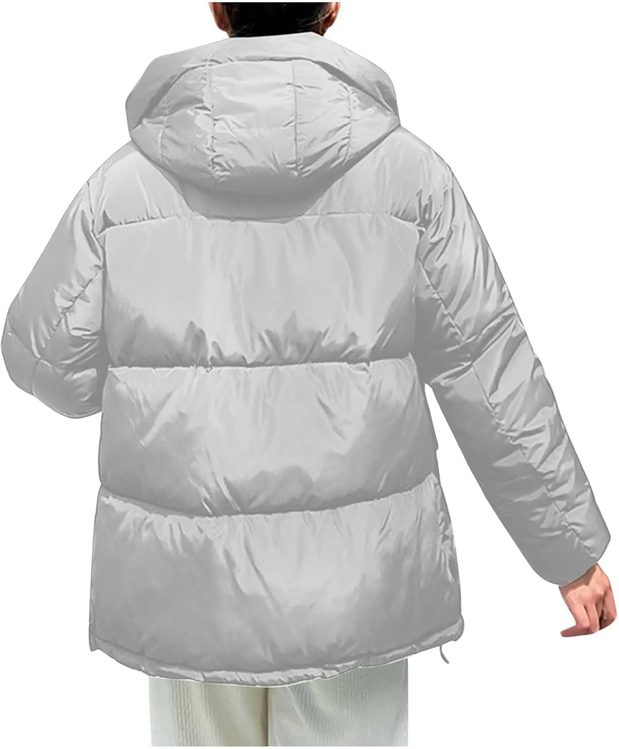 Puffer Jacket Womens Thicken Lightweight Parka Cotton Warm Oversized Fashion Casual Coat 2025 Outfits With Pockets