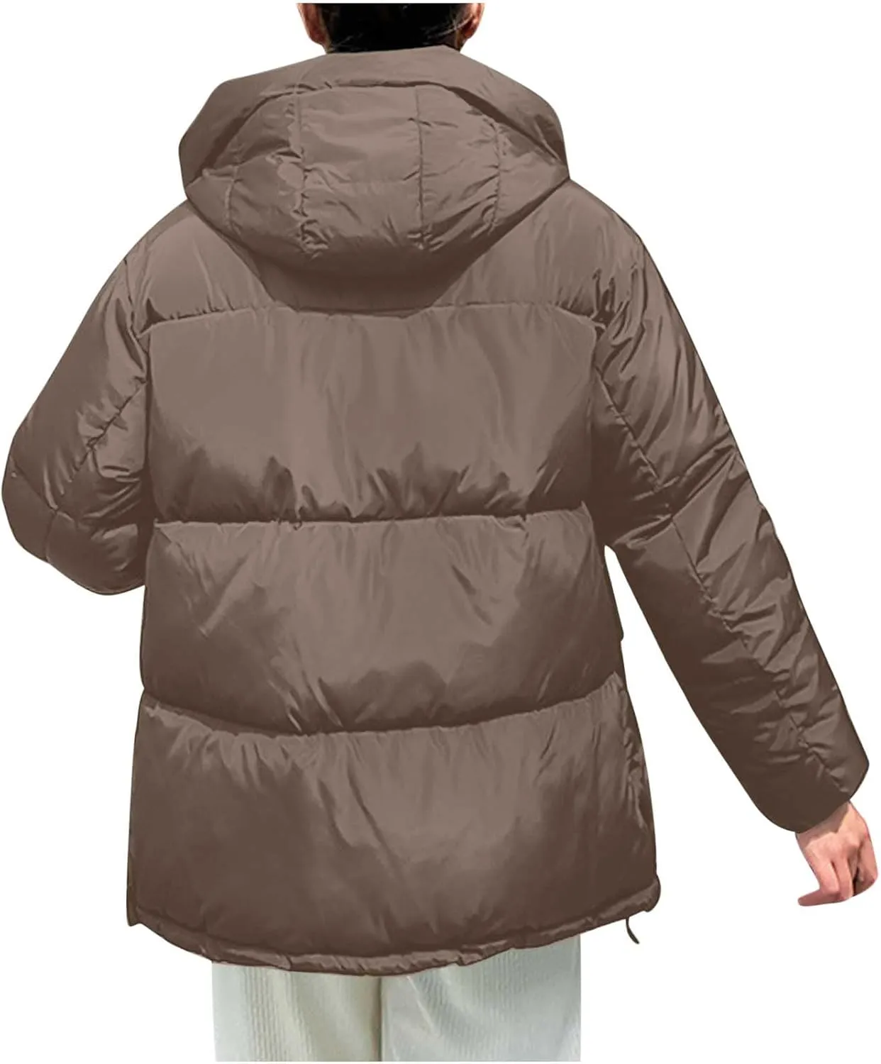 Puffer Jacket Womens Thicken Lightweight Parka Cotton Warm Oversized Fashion Casual Coat 2025 Outfits With Pockets
