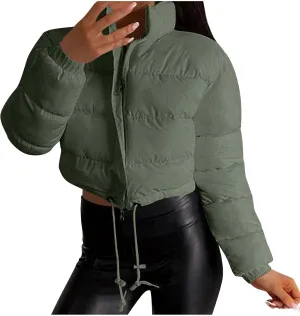 Puffer Jacket Womens Thicken Lightweight Parka Cotton Warm Oversized Fashion Casual Coat 2025 Outfits with Pockets
