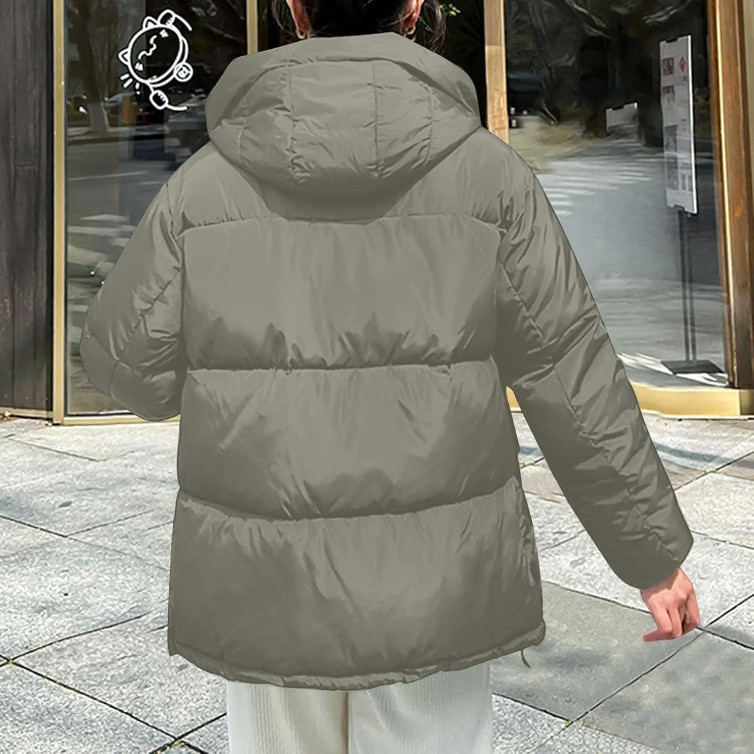 Puffer Jacket Womens Thicken Lightweight Parka Cotton Warm Oversized Fashion Casual Coat 2025 Outfits With Pockets