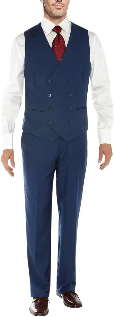 Salvatore Exte Men's Vested Three Piece Suit Blazer Jacket Dress Vest Plus Pant