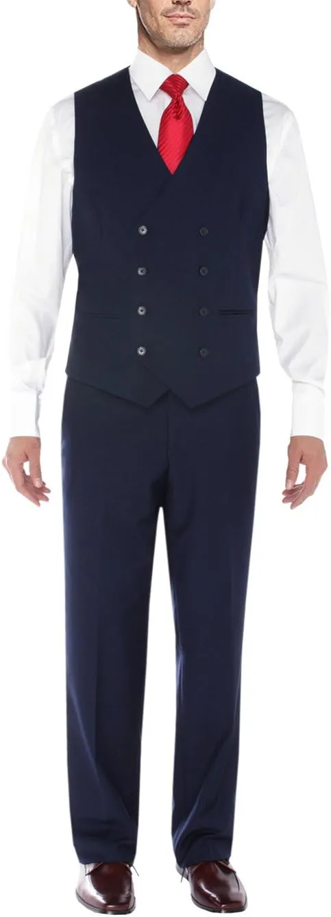 Salvatore Exte Men's Vested Three Piece Suit Blazer Jacket Dress Vest Plus Pant